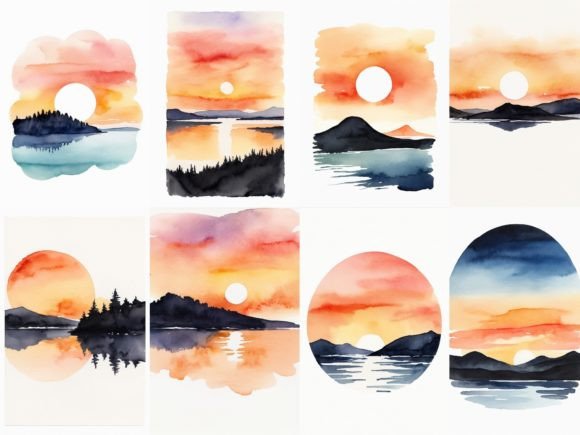 32 Images Minimalist Sunset Watercolor: A Designer’s Guide