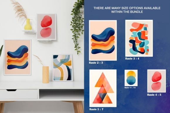Abstract Watercolor Painting Print for Modern Design