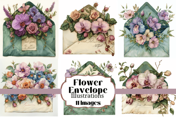 Flower Envelope Watercolor Illustrations Review: A Creative Font for Stationery and Branding