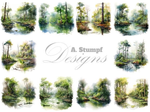 Swamp Forest Landscape Watercolor Art: A Complete Design Guide