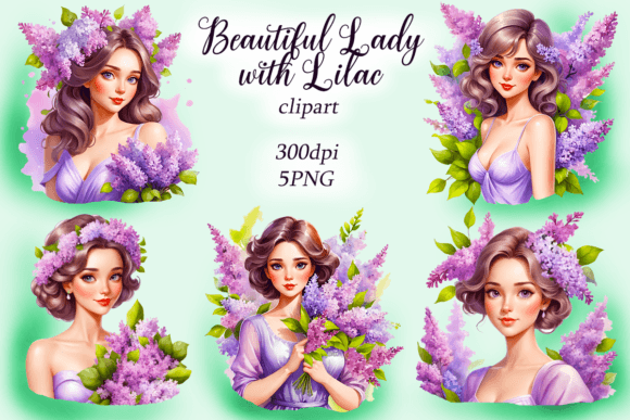 Watercolor Beautiful Lady with Lilac: A Designer's Guide