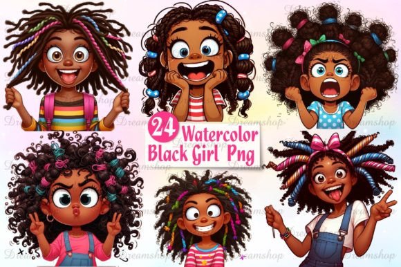 Watercolor Black Girl Sublimation Design Guide