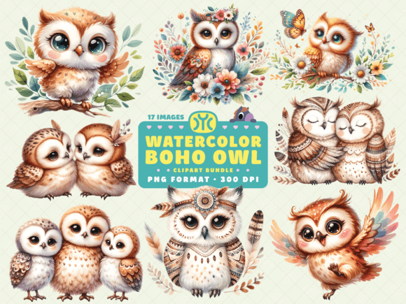 Watercolor Boho Owl Clipart: A Designer's Guide