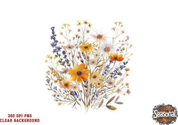 Watercolor Floral Border PNG for Wedding Design