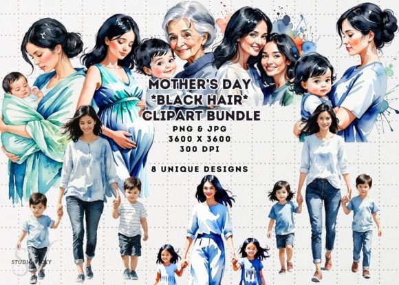 Watercolor Mother's Day – Black Hair: A Typography Guide