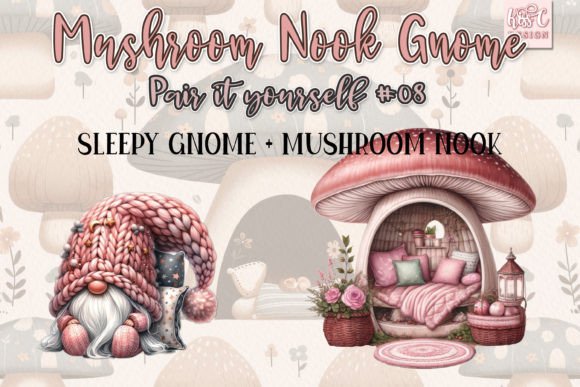 Watercolor Mushroom Nook Gnome Set 08 Review