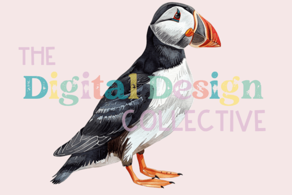 Watercolor Puffin PNG Sublimination: A Creative Font for Bold Branding