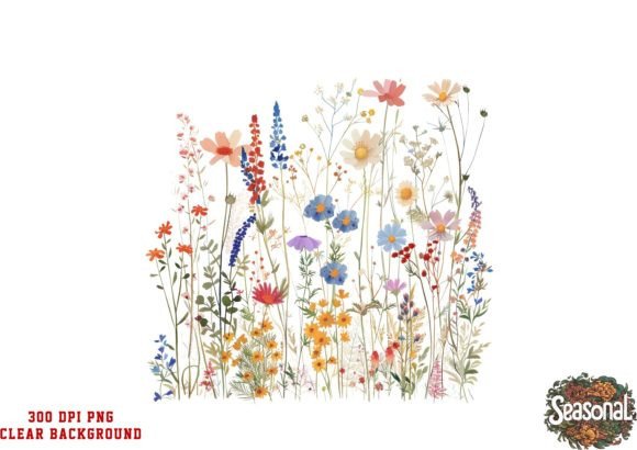 Watercolor Spring Wild Flower Clipart: A Handwritten Display Font with Organic Charm
