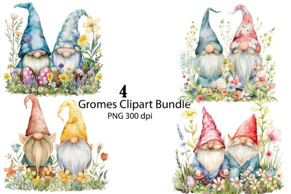 Whimsical Garden Gnomes Watercolor: A Playful Typeface for Creative Projects