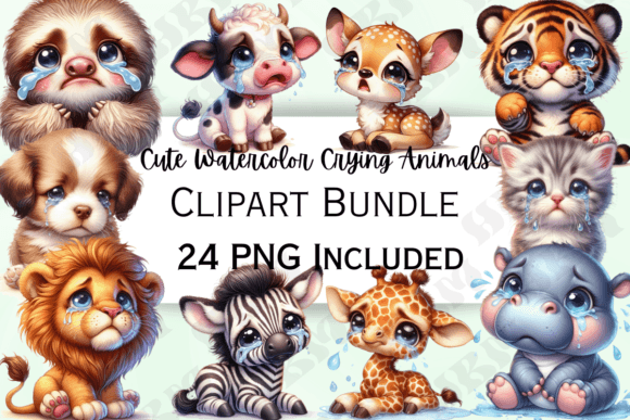 Why Cute Watercolor Crying Animals Clipart Works